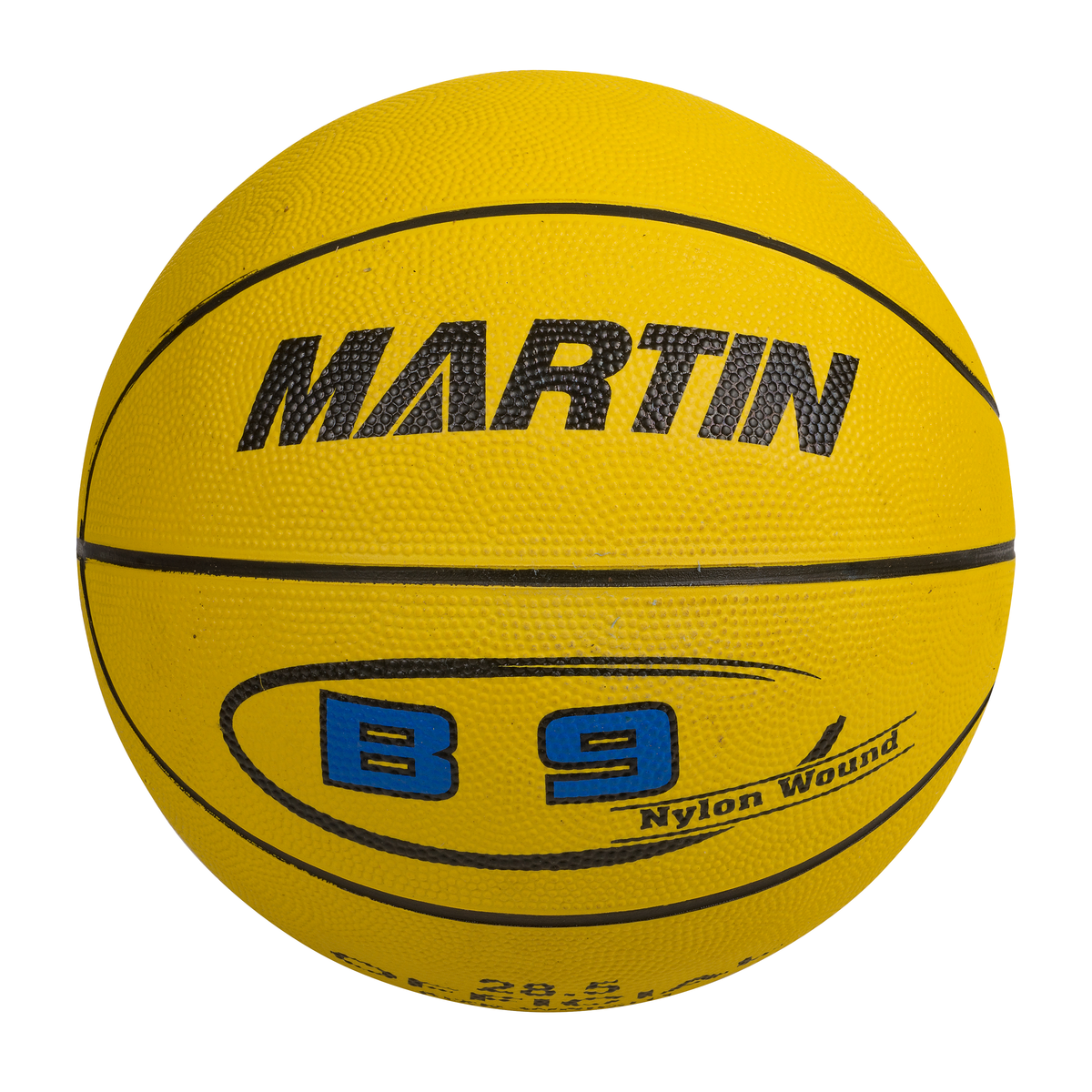Martin Sports Rainbow Rubber Basketball, Women's Size 6 in Yellow - Front View