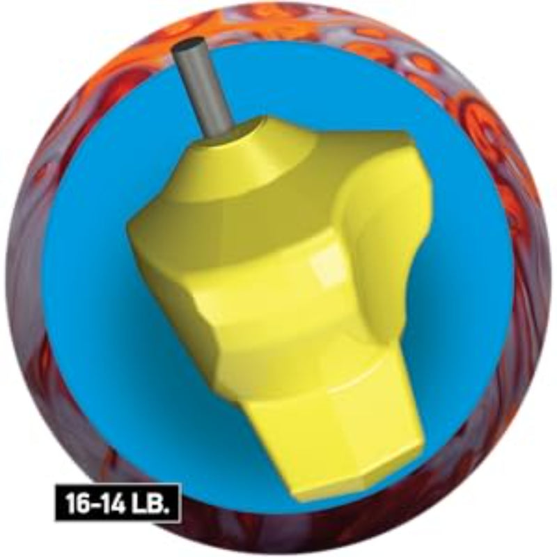 Radical Snapshot Pearl PRE-DRILLED Orange and Silver Bowling Ball