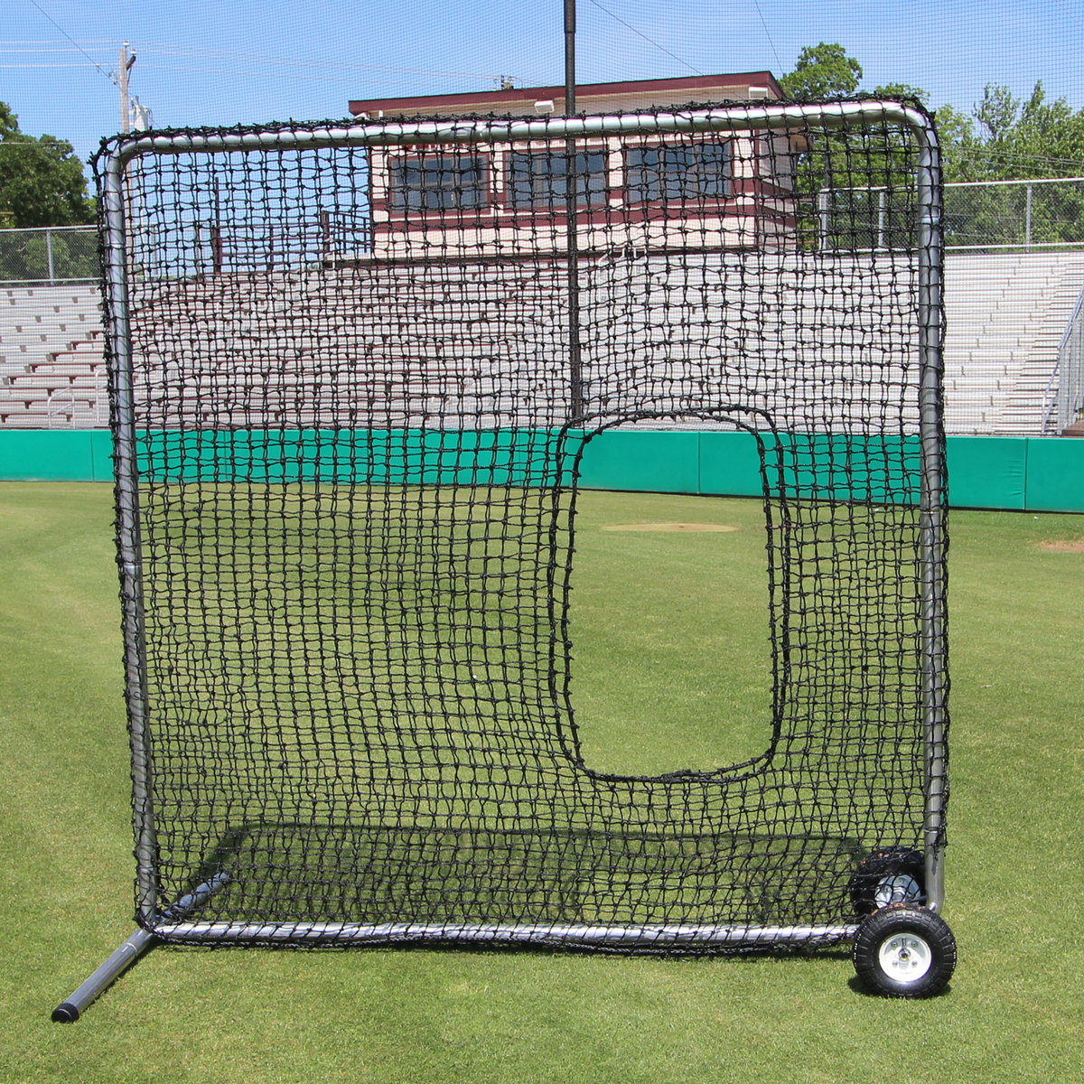 Cimarron 7x7 #42 Premier Softball Net and Frame with Wheels - Alternate View 2