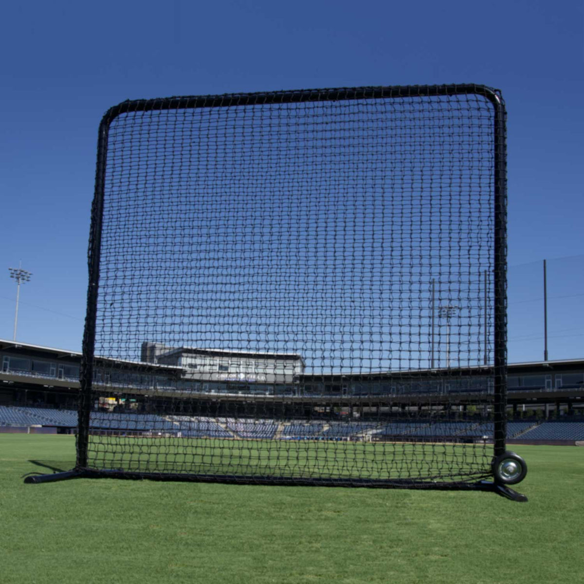 Cimarron 7x7 #42 Fielder Net and Commercial Frame with Wheels and Padding - Alternate View 2