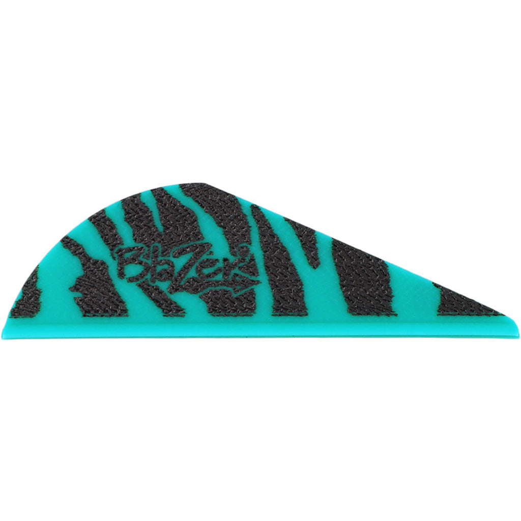 Bohning Blazer Vanes in Teal Tiger 100 pk. - Front View