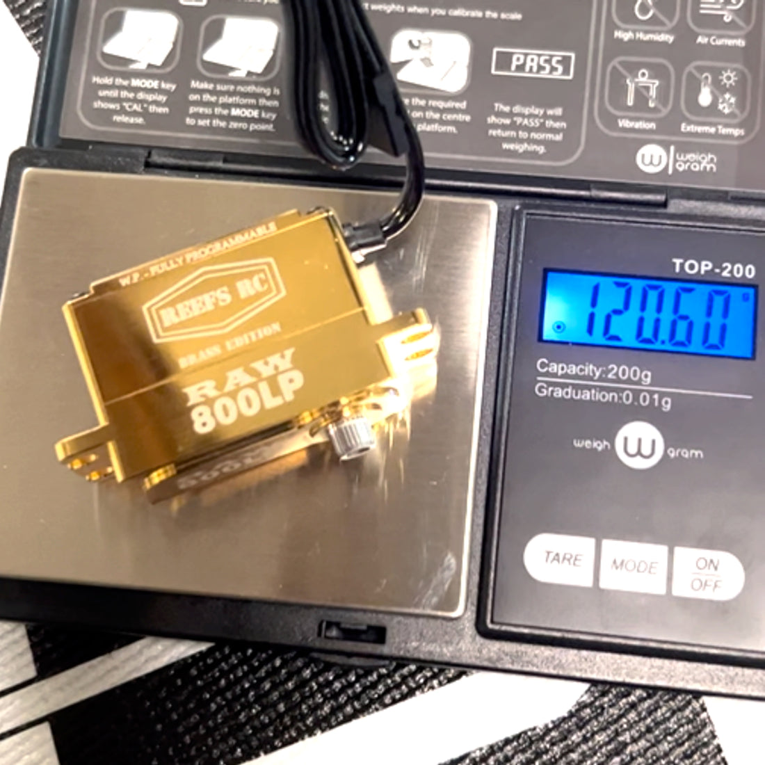 RAW800LP Servo, Brass Edition, Programmable Servo - View 7