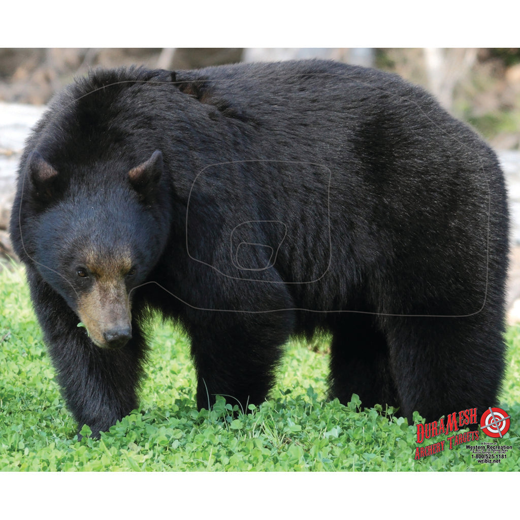 DuraMesh Archery Target in Black Bear 25 in. x 32 in. - Front View