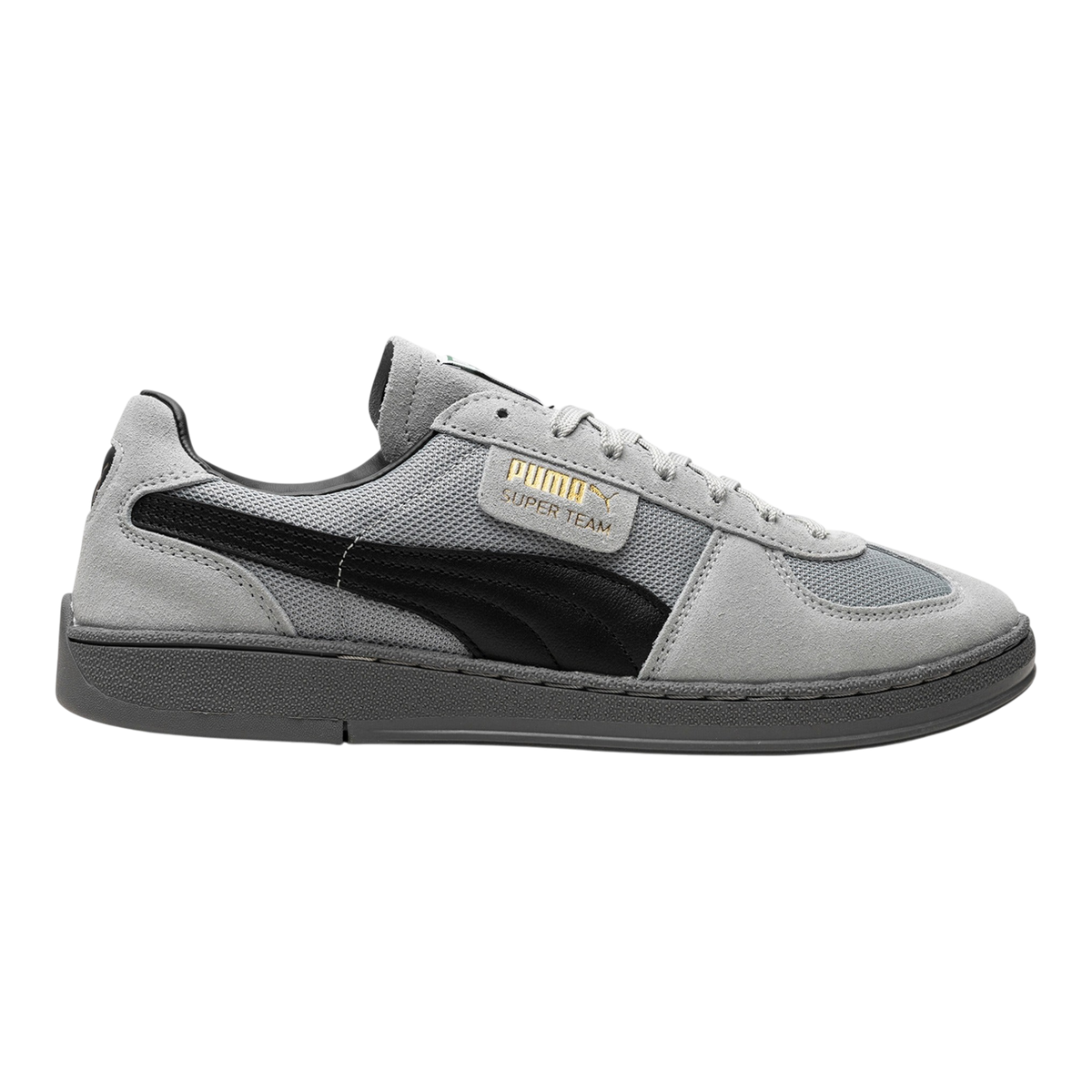 Puma Super Team OG Men's Sneakers — Cool Mid Gray/Puma Black Suede Mid-Top