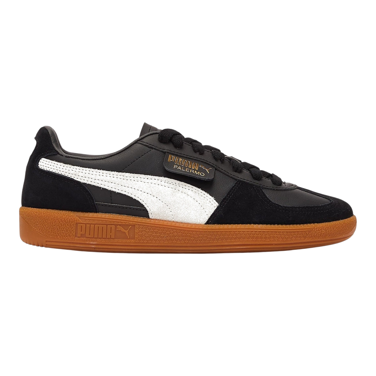 Puma Palermo Leather Men's Sneakers — Puma Black/Feather Gray/Gum Leather