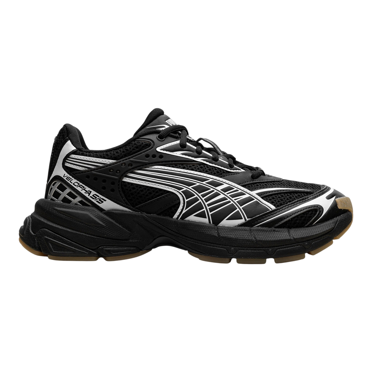 Puma Velophasis Technisch Men's Sneakers — Black/White Mesh