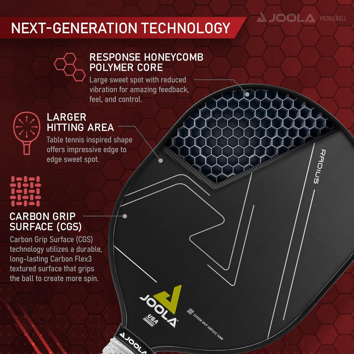 JOOLA Radius CGS 14 Pickleball Paddle product image