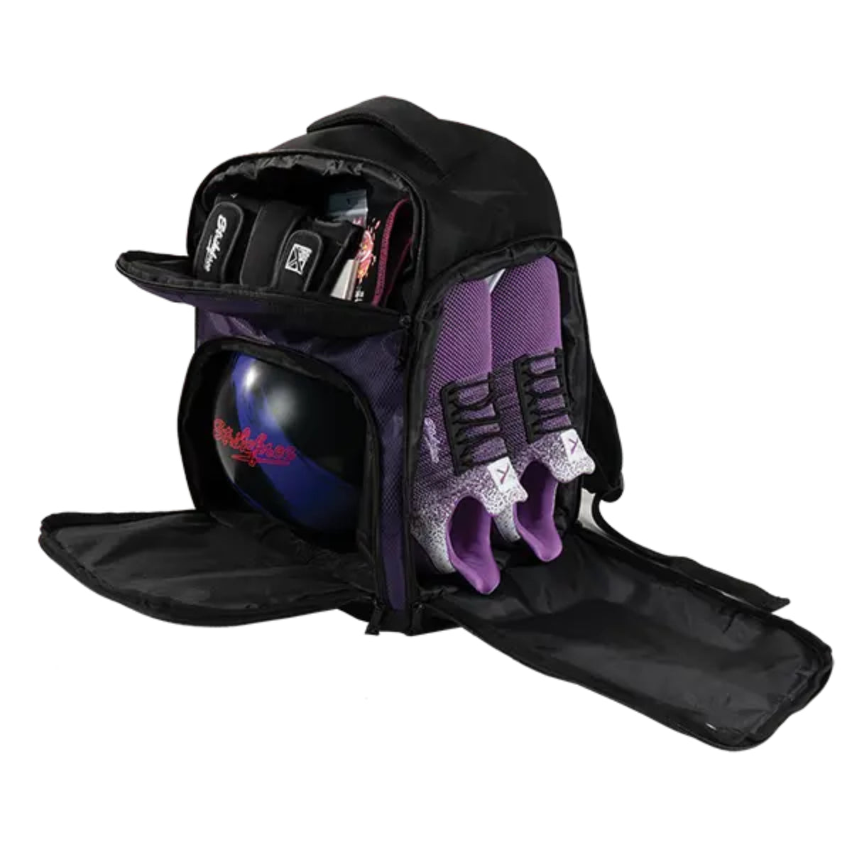 KR Strikeforce Single Ball & Shoe Black Backpack Bowling Bag
