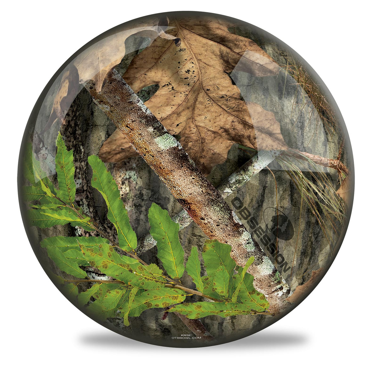 On The Ball Bowling Mossy Oak Turkey Hunting Obsession Bowling Ball Design - view 1