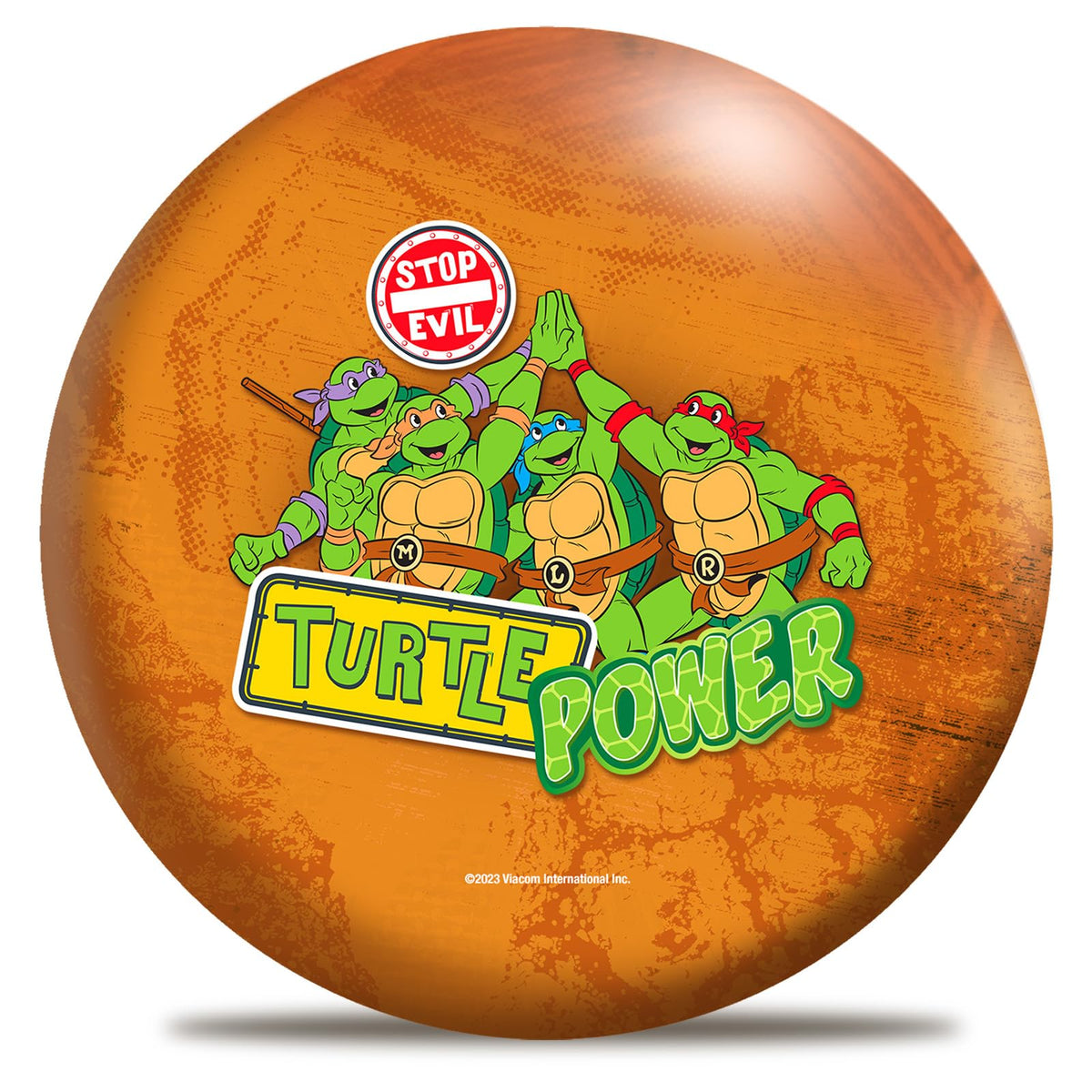 On The Ball Bowling Teenage Mutant Ninja Turtles Undrilled Bowling Ball (Michelangelo) - view 2
