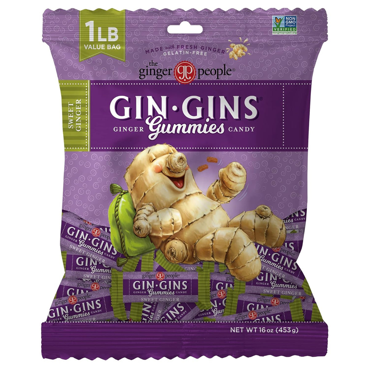 The Ginger People Sweet Ginger Gummies, 3 oz (Case of 12)