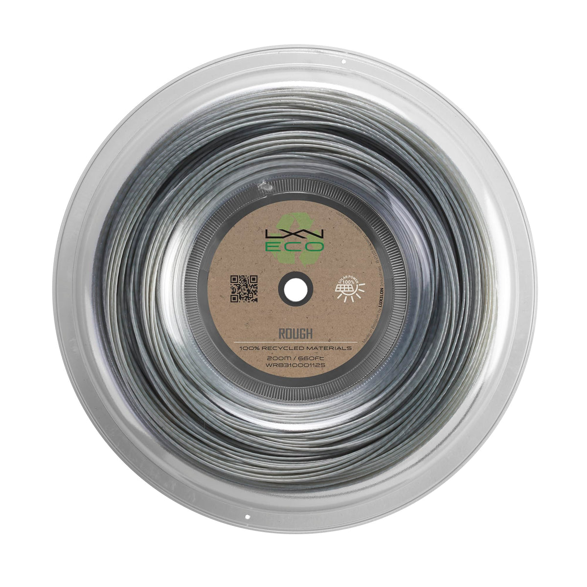 Luxilon Eco Rough 125 Tennis String Reel, 16L Gauge, 200m, Gray - main view