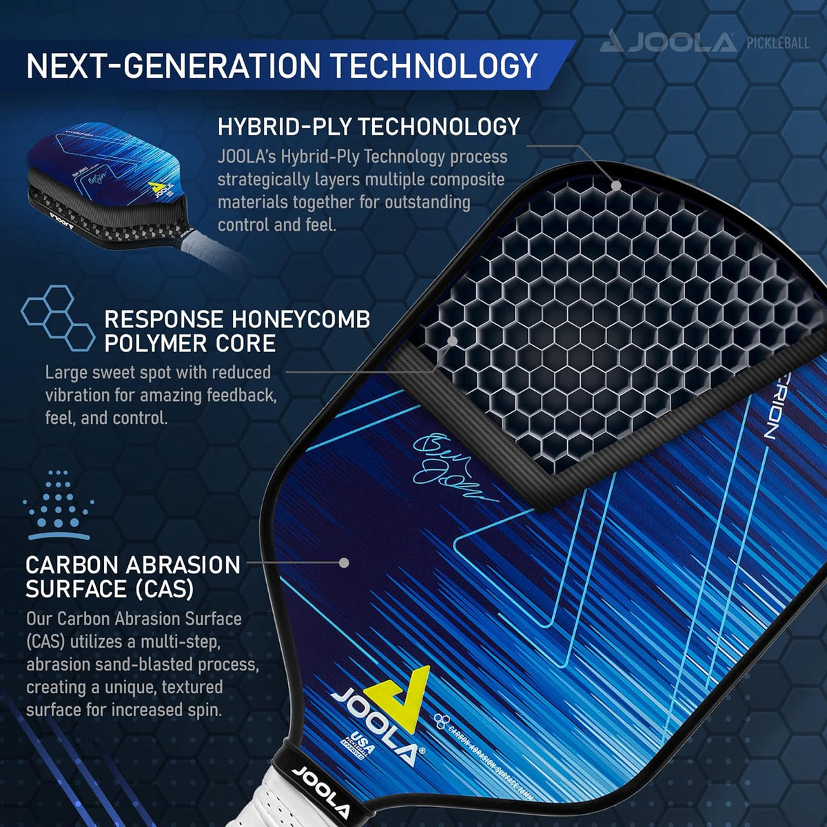 JOOLA Hyperion CAS 16mm Pickleball Paddle product image