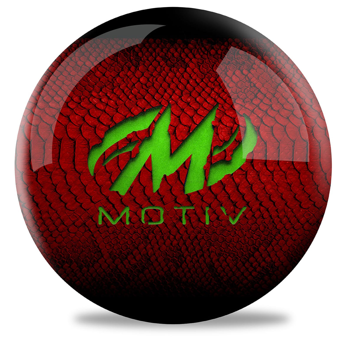 On The Ball Bowling Undrilled Motiv Polyester Spare Bowling Ball for Beginners & Pros (Primal Red) - view 2