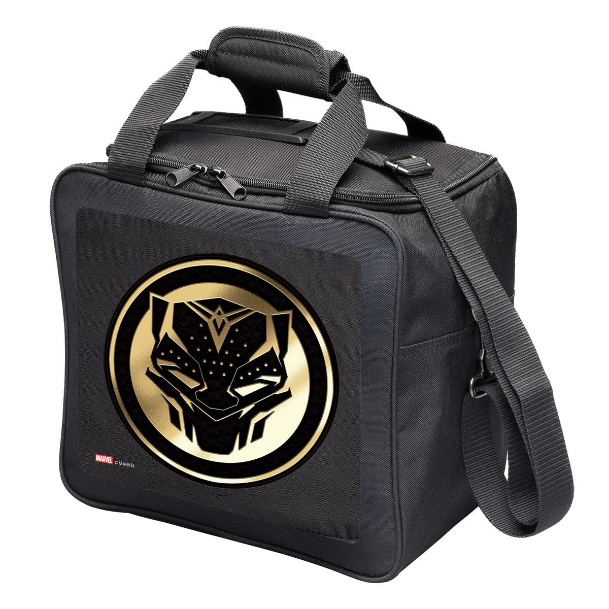 KR Strikeforce Marvel Bowling Ball Tote Bag with Inside Shoe Storage and Side Accessory Pocket (Black Panther) - view 2