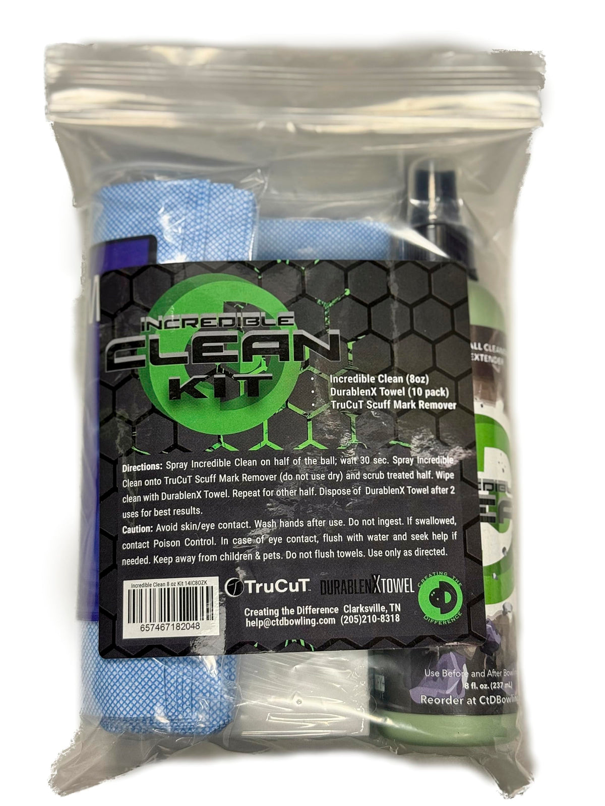 Creating the Difference Incredible Clean Strongest Formula Bowling Ball Cleaner Life Extender Kit - view 2
