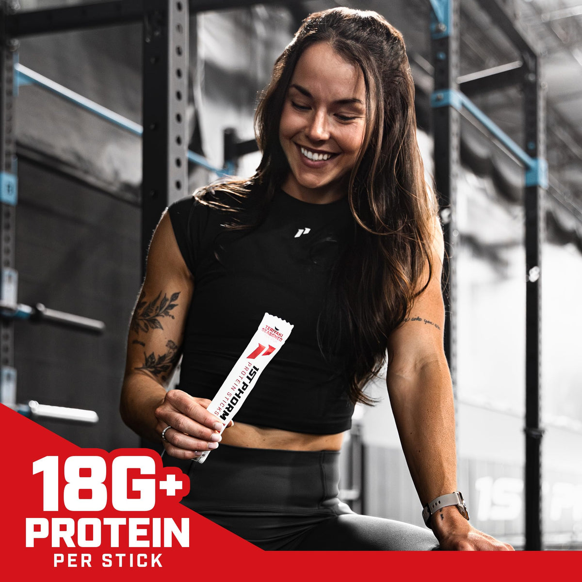 1st Phorm Protein Sticks, Teriyaki Seasoned, 18g Protein, 15 Count - view 3