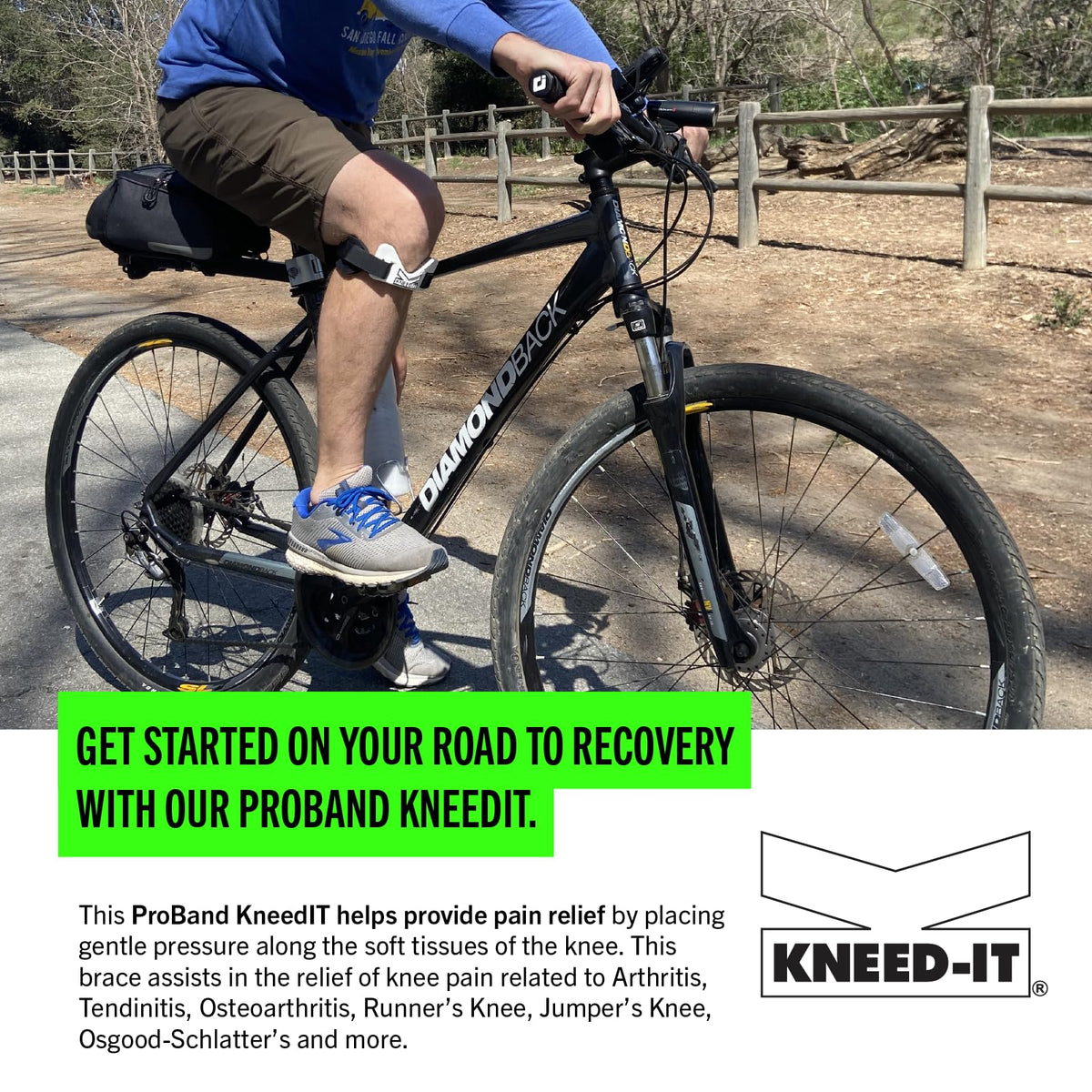 ProBand KneedIT® Therapeutic Band for Knee Pain Relief, Anatomically Focused Dynamic Compression Band for Arthritis, Tendinitis, Runner’s Knee (chondromalacia) & Jumpers Knee (patella tendonitis) - view 2
