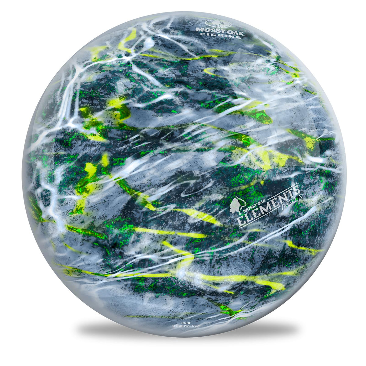On The Ball Bowling Mossy Oak Fishing Yellowtail Bowling Ball Design - view 1