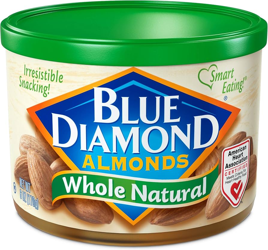 Blue Diamond Whole Natural Almonds, 12 oz (Case of 6)