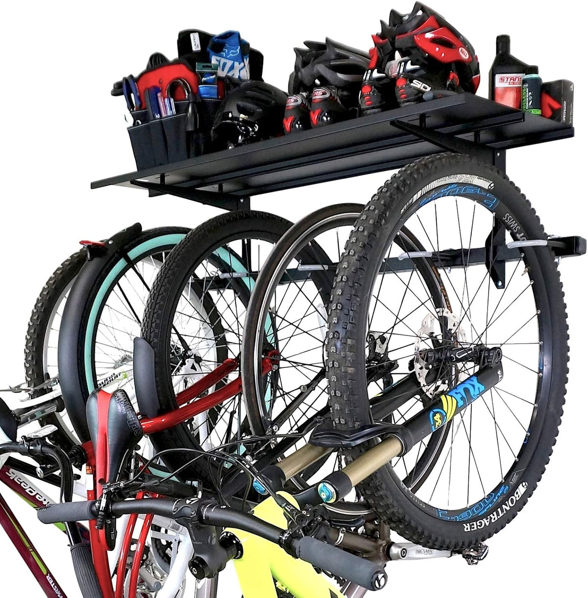 Bike Rack & Shelf | G-Bike Solid Shelf | Holds 5 Bikes