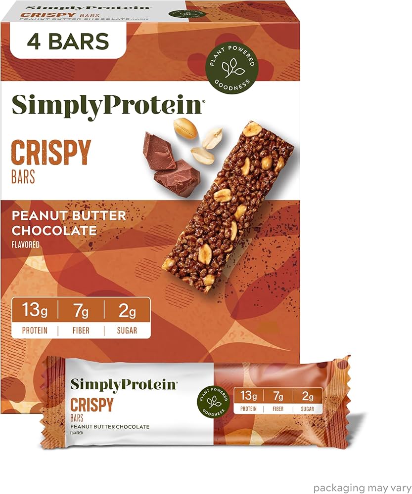 Simply Protein Peanut Butter Chocolate Protein Bar, 8 x 1.41 oz (Case of 4)