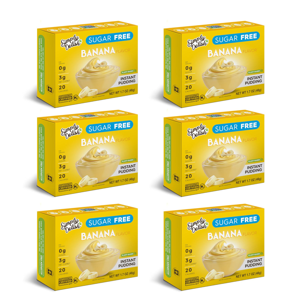 Simply Desserts Banana Pudding Mix, 1.7 oz (Case of 6)