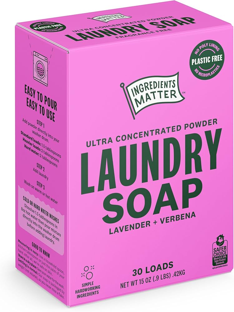 Ingredients Matter Lavender Laundry Soap Powder, 30 oz (Case of 8)