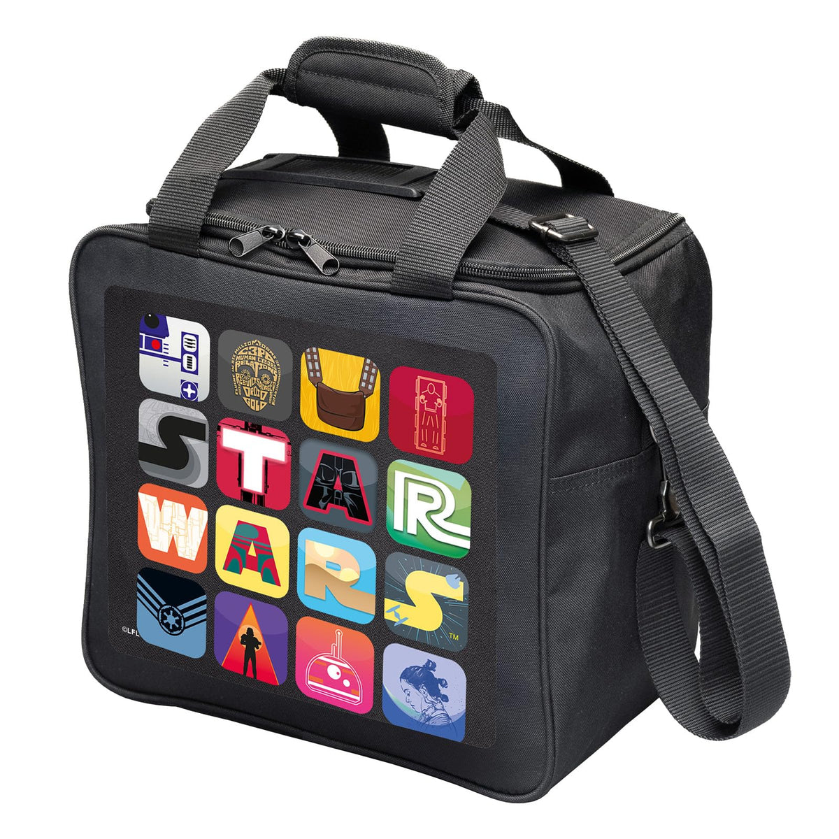 KR Strikeforce Star Wars Bowling Ball Tote Bag with Inside Shoe Storage and Side Accessory Pocket (Badges) - view 2