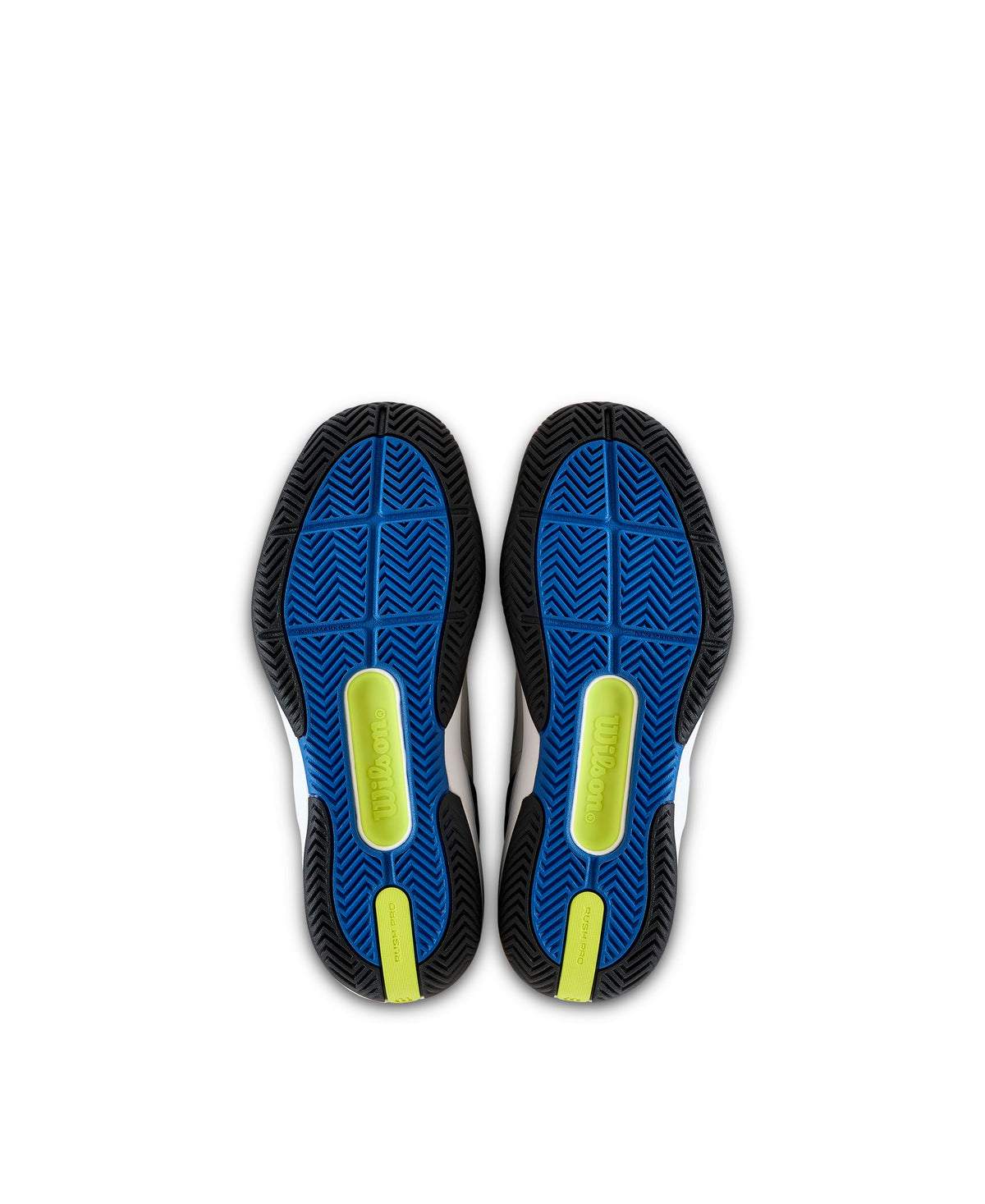 Wilson Rush Pro 5 Junior Tennis Shoes, White/Deja Vu Blue/Safety Yellow - alternate view 6