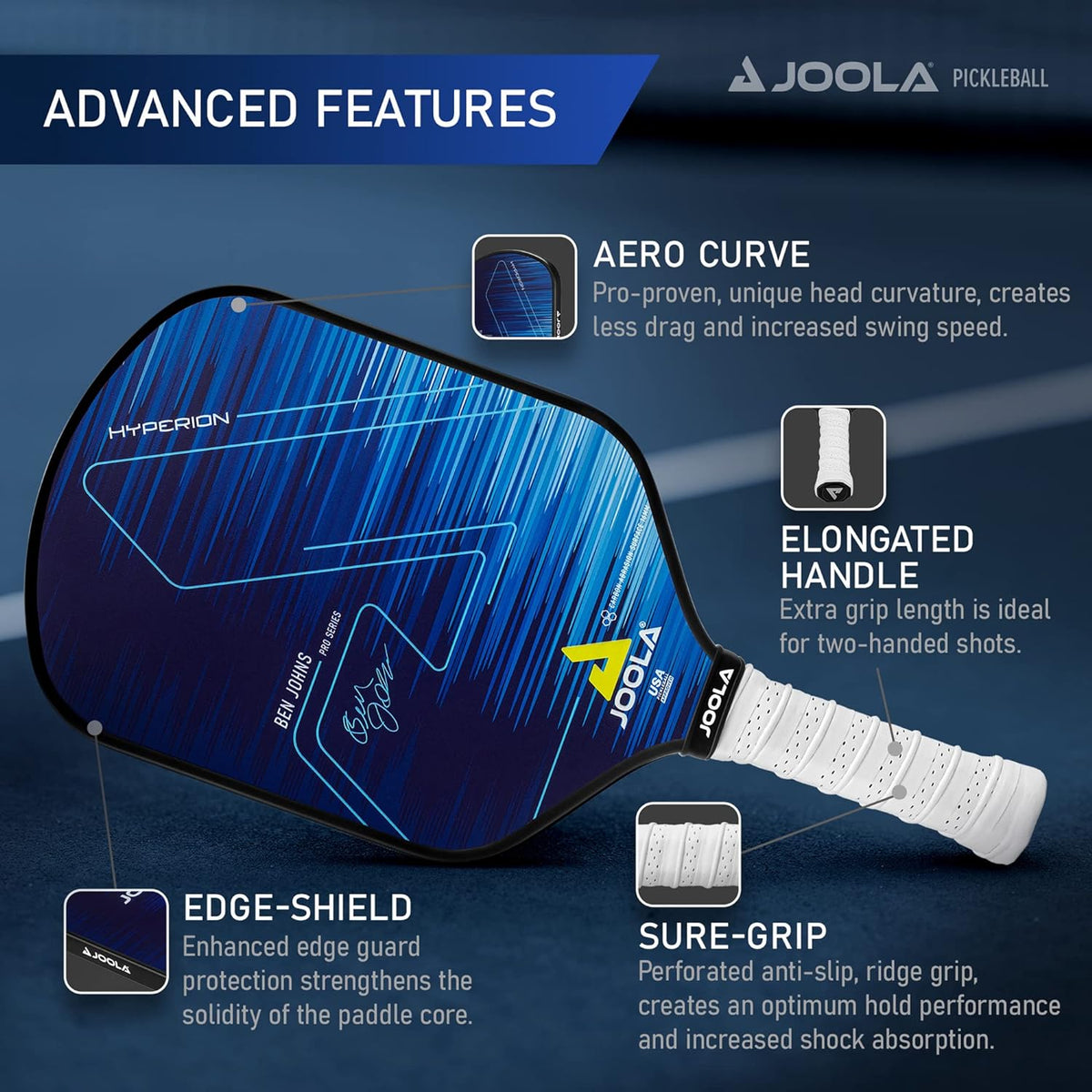 JOOLA Hyperion CAS 16mm Pickleball Paddle product image