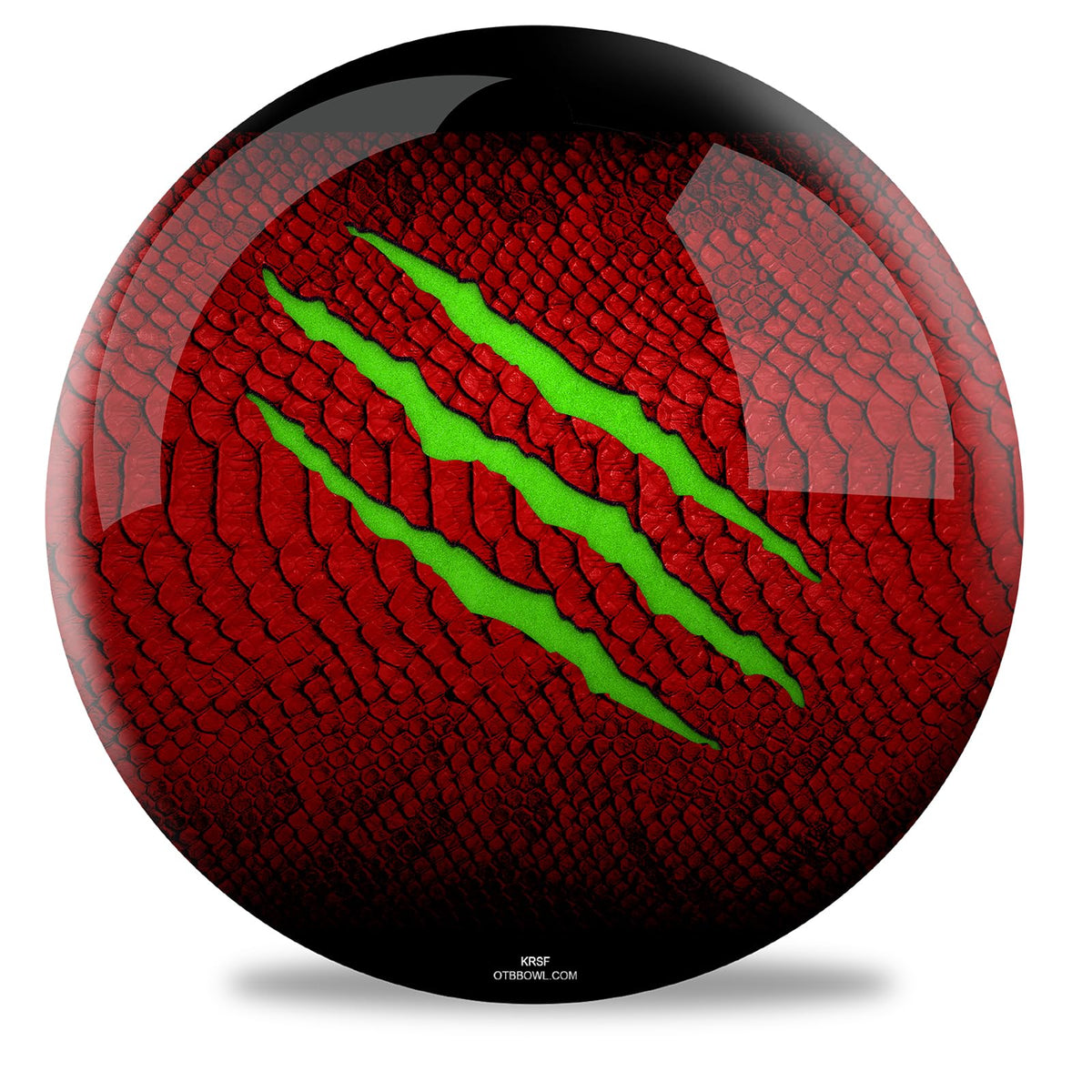 On The Ball Bowling Undrilled Motiv Polyester Spare Bowling Ball for Beginners & Pros (Primal Red) - view 1