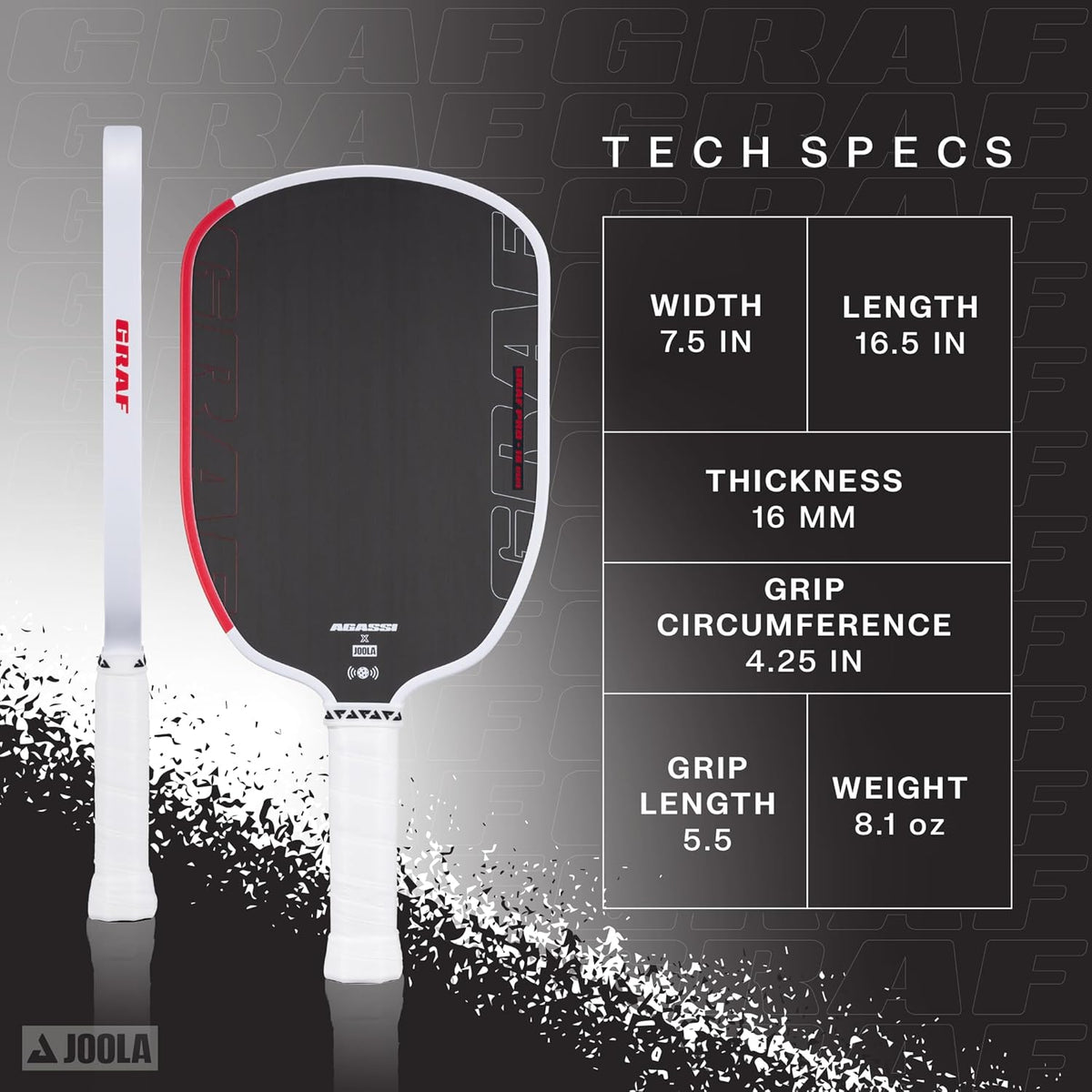 JOOLA Graf Pro 16mm Pickleball Paddle product image
