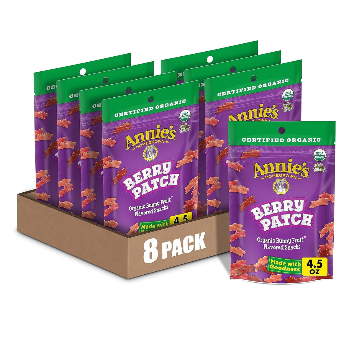 Annie's Organic Berry Patch Fruit Snacks, 7 oz (Case of 8)