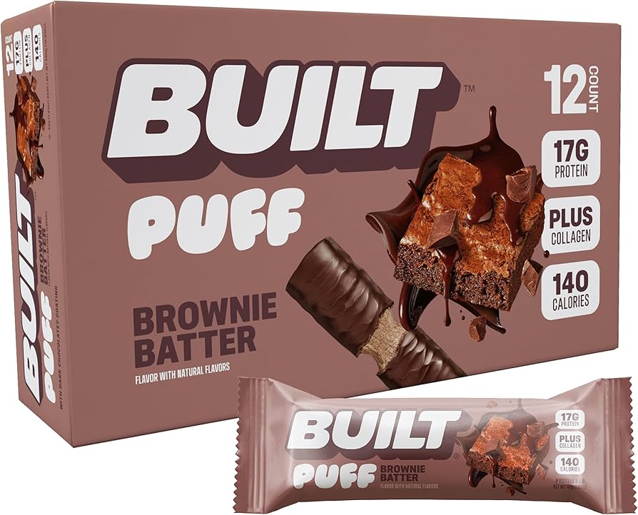 Built Bar Brownie Batter Protein Puffs, 1.41 oz (Case of 12)