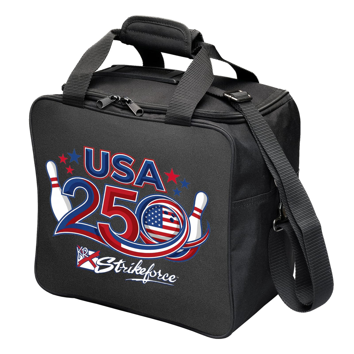 KR Strikeforce USA 250-Years Single Ball Tote Bowling Bag - Holds One Bowling Ball, Shoes and Accessories - view 2