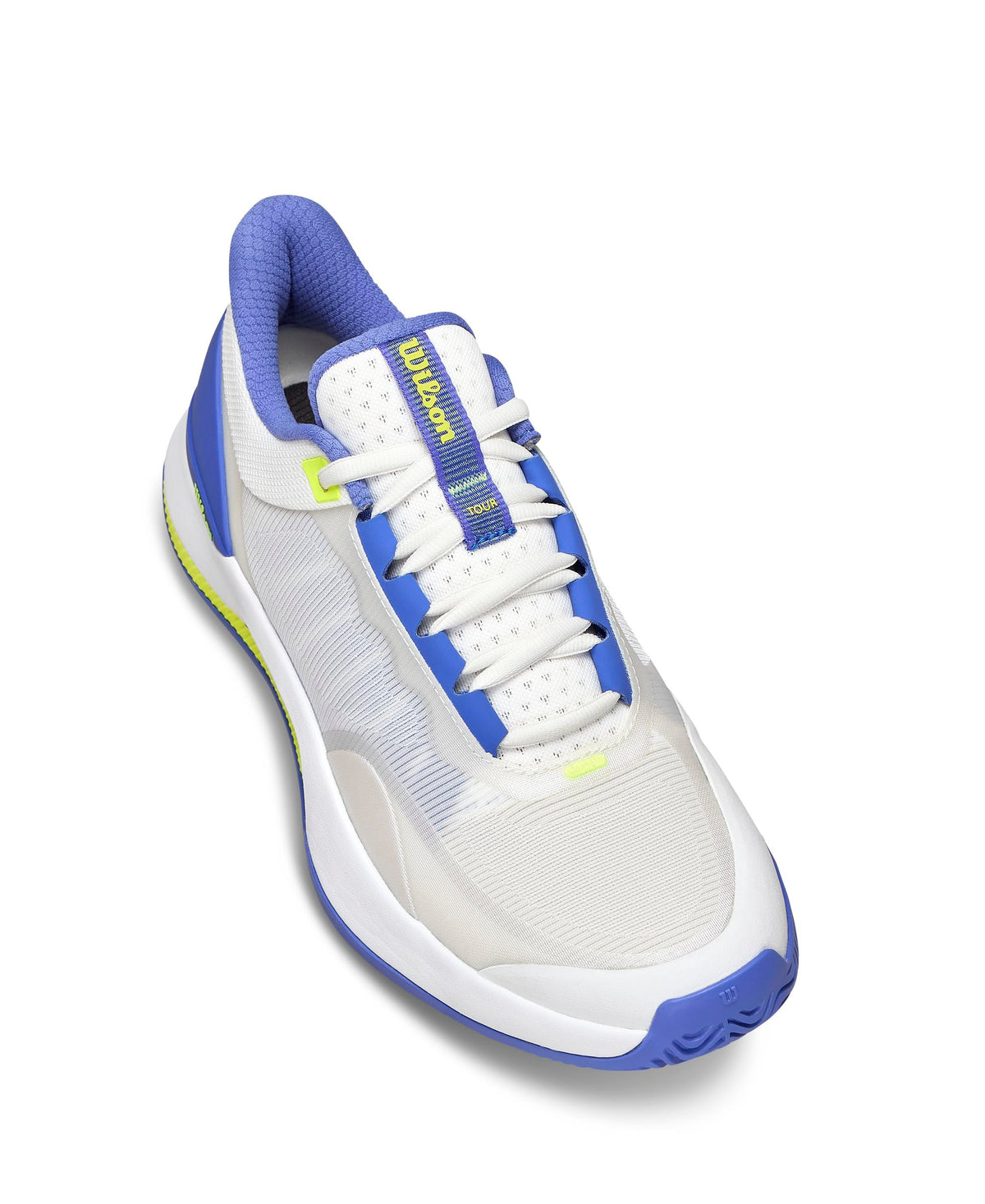 Wilson Intrigue Tour Womens Tennis Shoes, White/Amparo Blue/Safety Yellow, Size 11 - alternate view 4