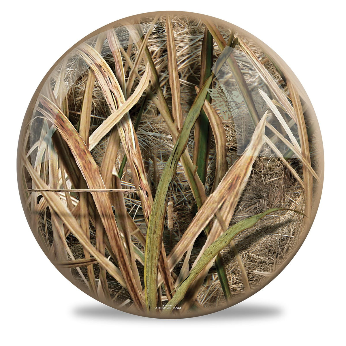 On The Ball Bowling Mossy Oak Waterfowl Hunting Shadow Grass Bowling Ball Design - view 1