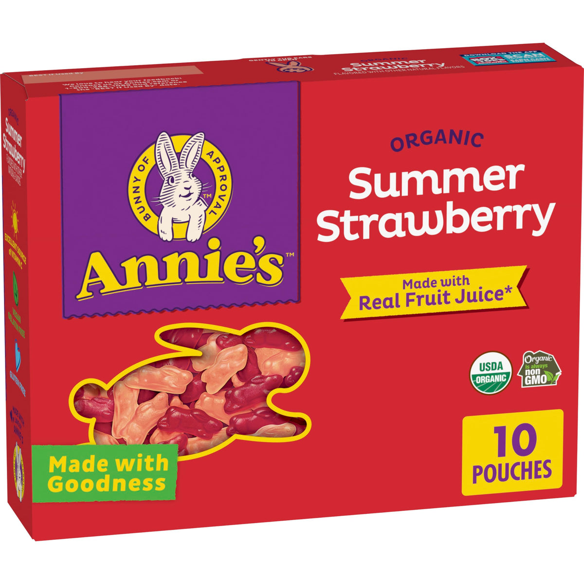 Annie's Organic Summer Strawberry Fruit Snacks, 7 oz (Case of 8)