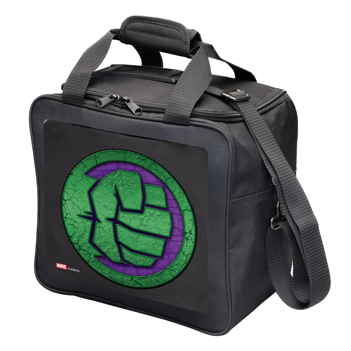 KR Strikeforce Marvel Bowling Ball Tote Bag with Inside Shoe Storage and Side Accessory Pocket (Hulk Icon) - view 2