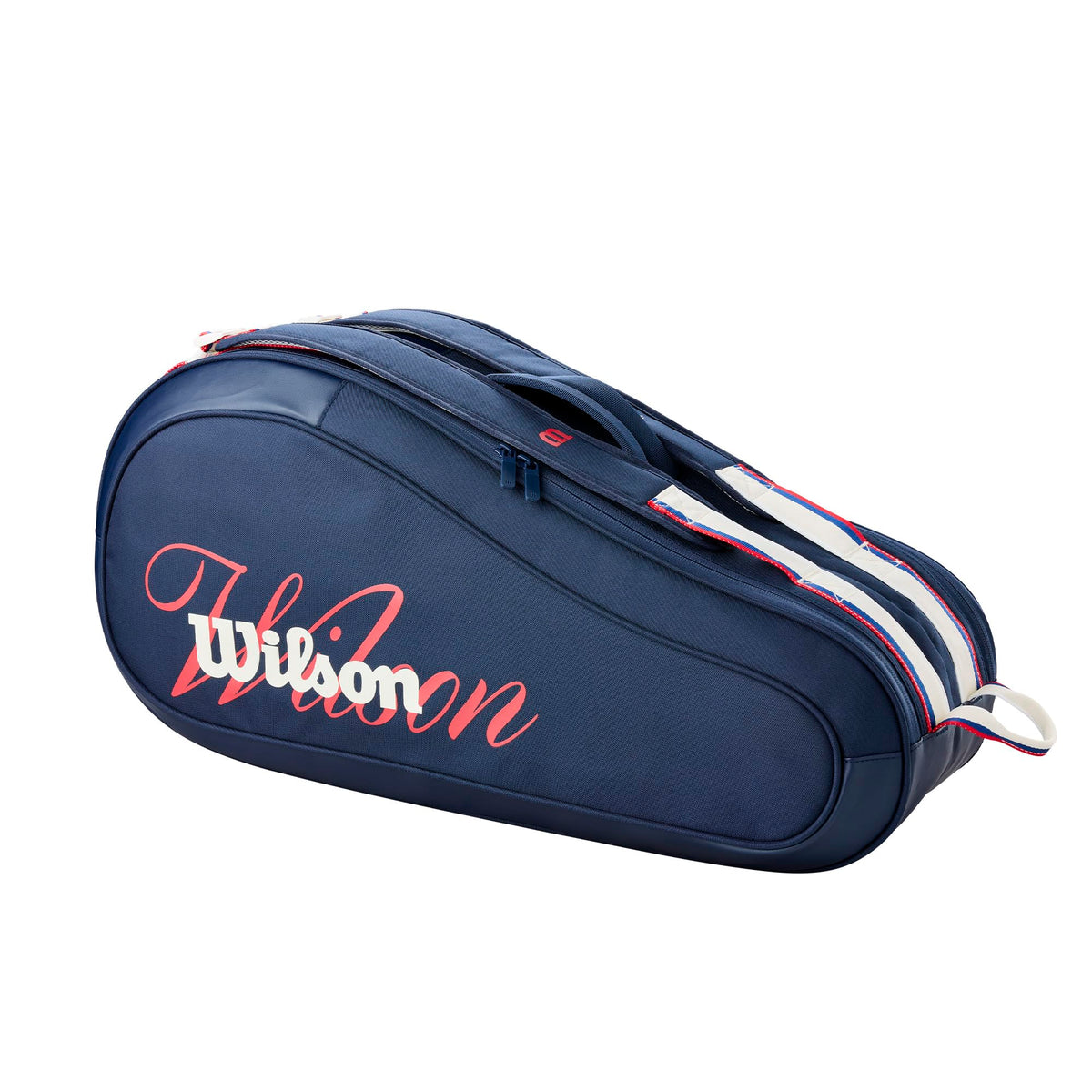 Wilson US Open 2026 Tour 6 Pack Tennis Racket Bag, White/Navy - main view