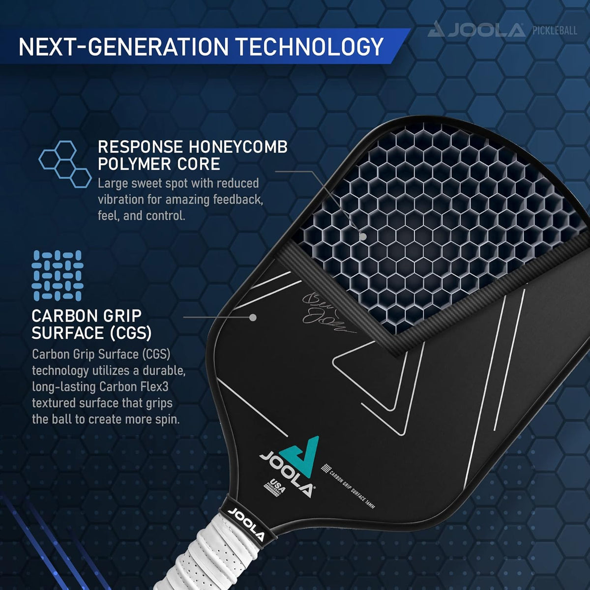 JOOLA Ben Johns Hyperion CGS 16 Pickleball Paddle product image