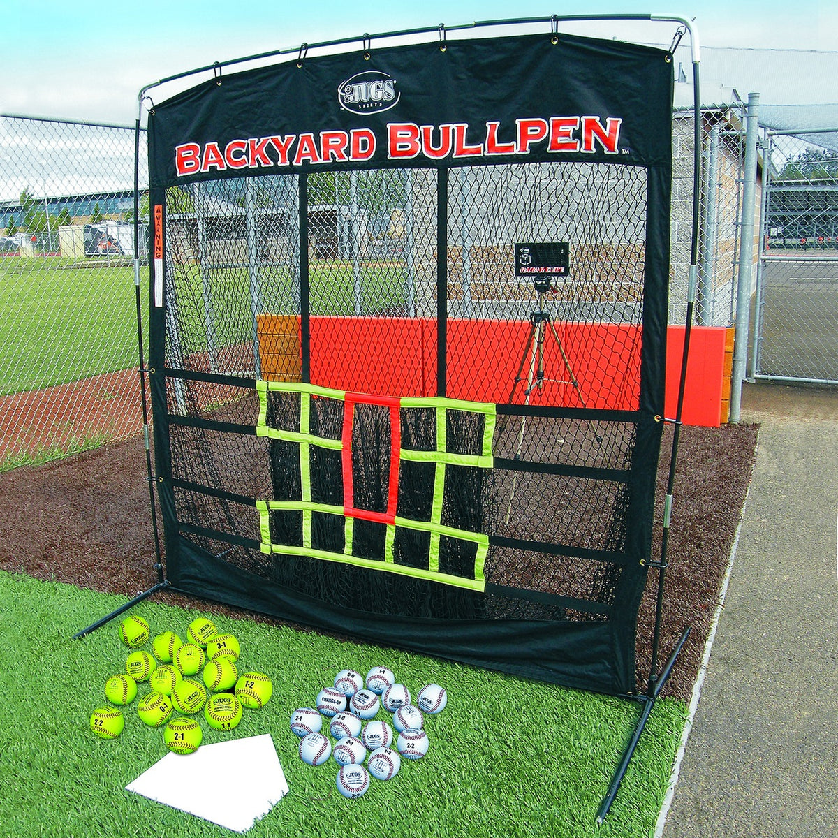 JUGS Backyard Bullpen Package with Radar Cube - Front View
