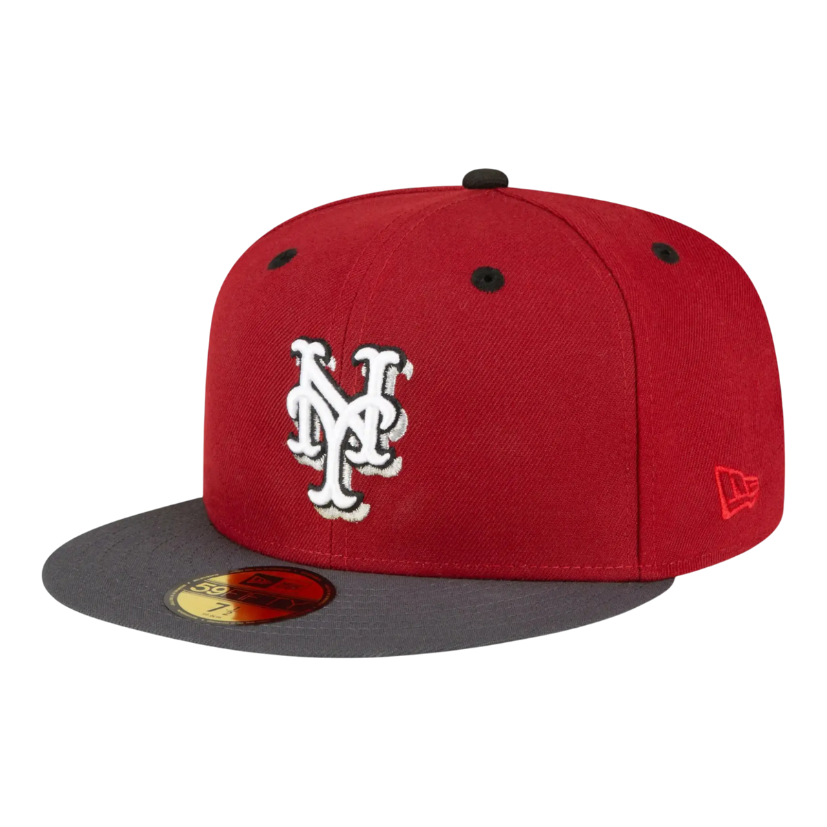 New Era New York Mets 50th Anniversary 59FIFTY Men's Fitted Hat — Cardinal Red/Grey