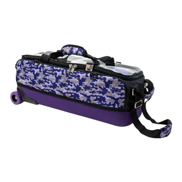 KR Dye Sub 3 Ball Slim Triple Roller Purple Camo Bowling Bag