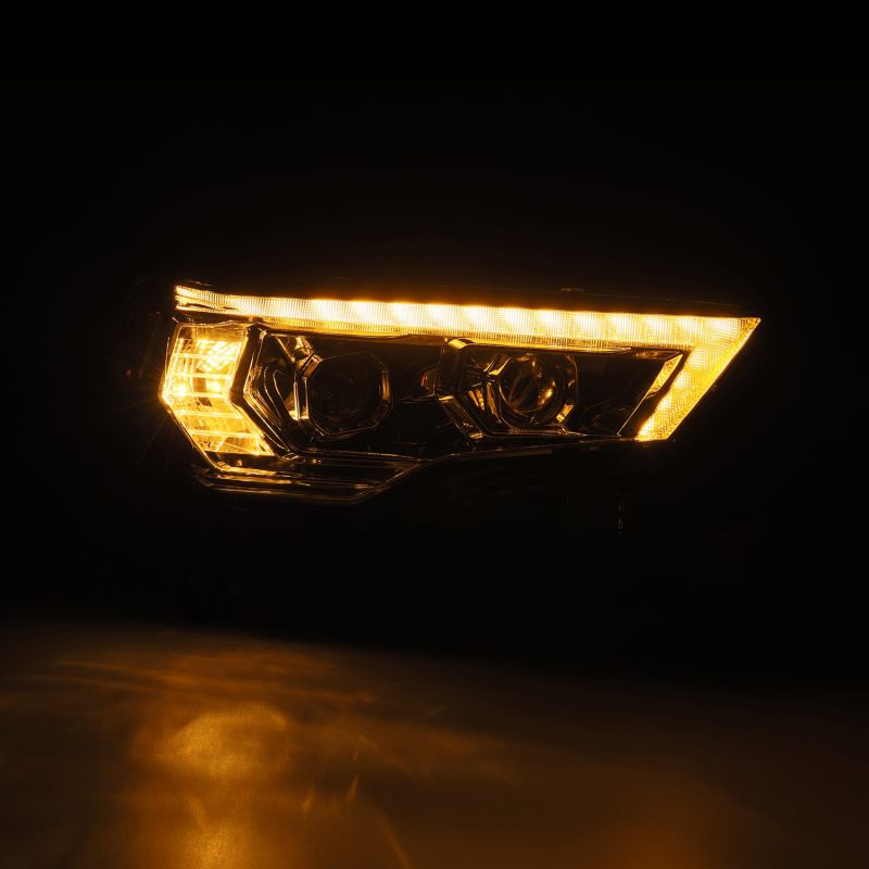 AlphaRex 14-22 Toyota 4Runner PRO-Series Projector Headlights Black w/Seq. Sig. + DRL - View 5