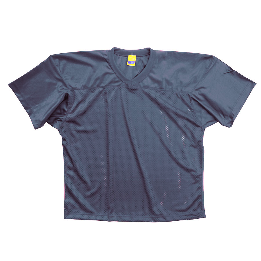 Martin Sports Football Jersey, Tricot Mesh with Dazzle Cowl in Granite Adult 2XL - Front View