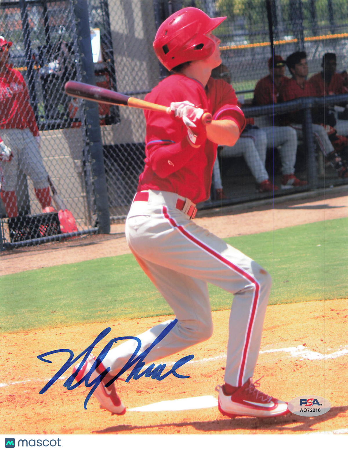 Mickey Moniak Philadelphia Phillies Signed 8x10 Photo PSA