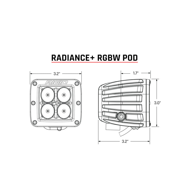 Rigid Industries Radiance+ Pod RGBW - Pair - View 6