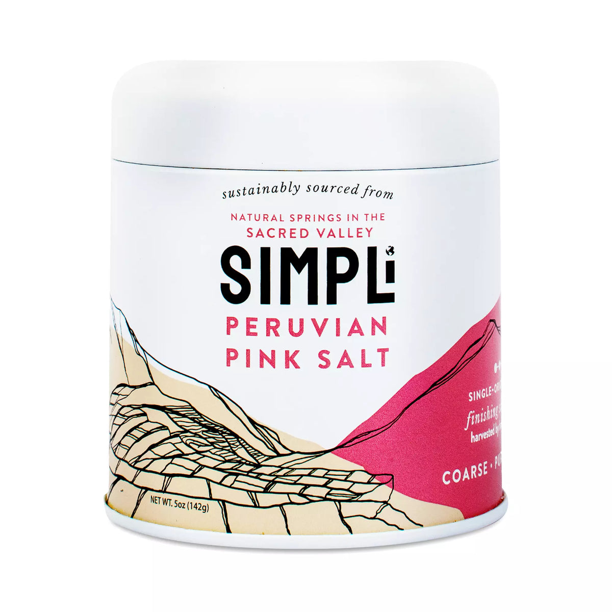 Simpli Peru Pink Finishing Salt, 5 oz (Case of 12)